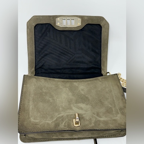 Rebecca Minkoff Olive Green  suede mini crossbody. 250 Retail. - Picture 9 of 14